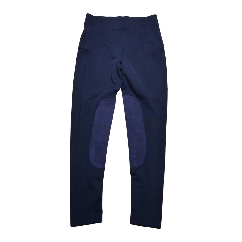 Willit Riding Leggings Womens Medium‎ Blue Knee Patch Zip Pockets Equestrian